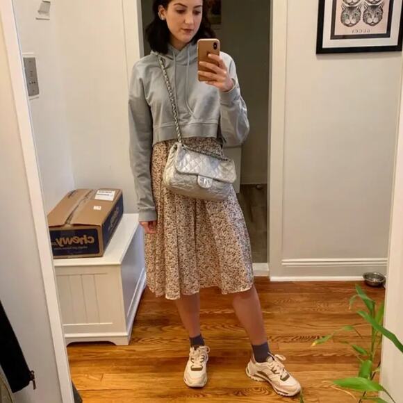 Jason Wu Cream Floral Silk Dress SIZE 10 Romantic Flowy Feminine Designer $800 - Picture 6 of 12